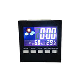 2159 Household Temperature And Humidity Display Alarm Clock Indoor Electronic Digital Display Multi-Function Color Screen Clock, Temperature And Humidity Display Alarm Clock