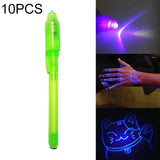 10 PCS Creative Magic UV Light Invisible Ink Pen Marker Pen Green