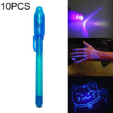 10 PCS Creative Magic UV Light Invisible Ink Pen Marker Pen Blue