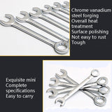 10 PCS / Set Mini Mirror Polished Opening Wrench Plum Two-Purpose Pocket Wrench, Style:, Metric, Imperial