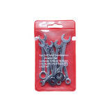 10 PCS / Set Mini Mirror Polished Opening Wrench Plum Two-Purpose Pocket Wrench, Style:, Metric, Imperial Imperial