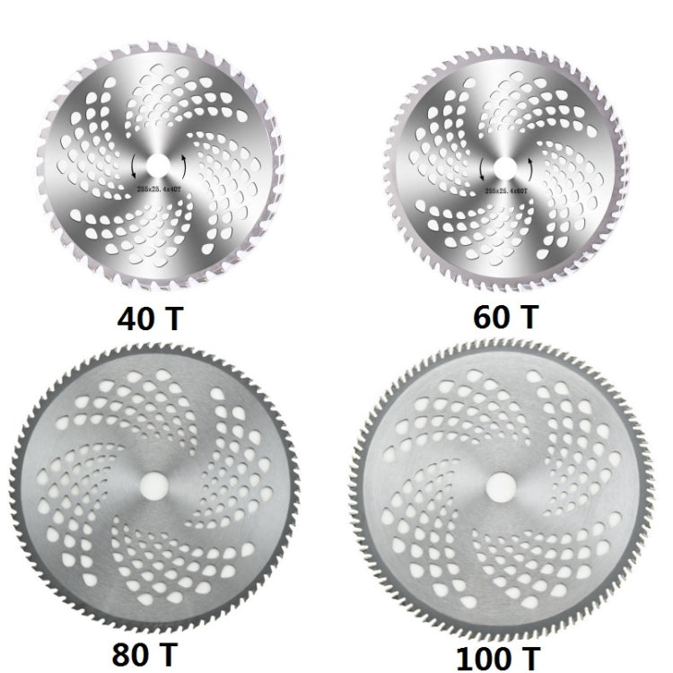 0.4CM Alloy Saw Blades For Lawn Mowers Brush Cutter Blades, 40 Tooth, 60 Tooth, 80 Tooth, 100 Tooth