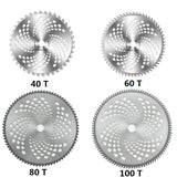 0.4CM Alloy Saw Blades For Lawn Mowers Brush Cutter Blades, 40 Tooth, 60 Tooth, 80 Tooth, 100 Tooth