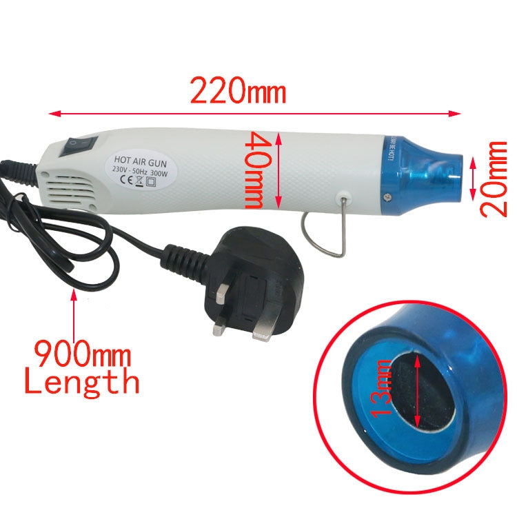 230V Soft Ceramic Hot Air Device Rubber Stamp Heat Shrinkable Film DIY Appliance, UK Plug, UK Plug( Black), UK Plug(White)