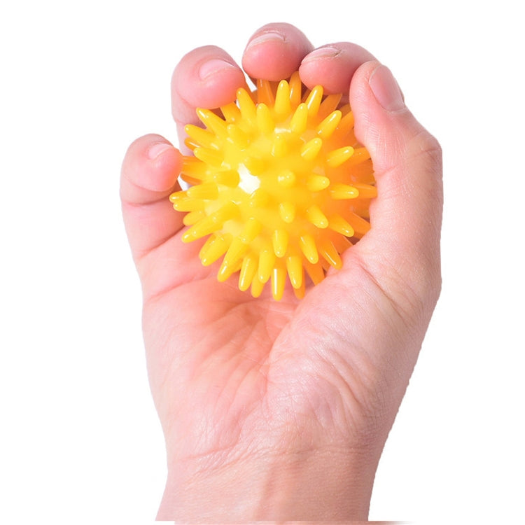 TPR Grip Ball Rehabilitation Hemiplegia Stroke Massage Finger Ball, Specification: Four Fingers, Four Fingers, Two Finger, 6cm (Light Blue), 6cm (Light Orange), 6cm (Yellow), 7cm (Sapphire), 7cm (Deep Blue), 7cm (Light Blue), 7cm (Yellow)              ... 6cm (Yellow)