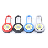 3 PCS Mini Carabiner COB Flashlight Outdoor Portable Keychain Night Fishing Light Random Colour Delivery, Red, Blue, Black, Gray