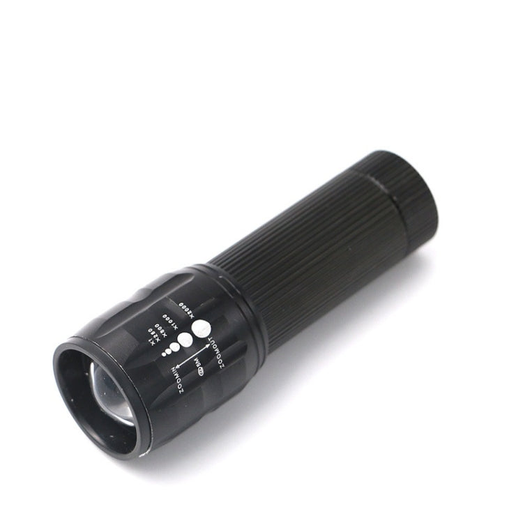 2 PCS Three-Speed Zoom LED Flashlight Mini Aluminum Flashlight Default Title
