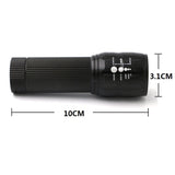 2 PCS Three-Speed Zoom LED Flashlight Mini Aluminum Flashlight