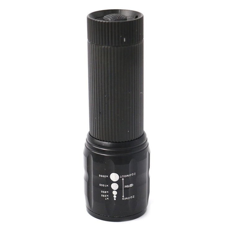 2 PCS Three-Speed Zoom LED Flashlight Mini Aluminum Flashlight