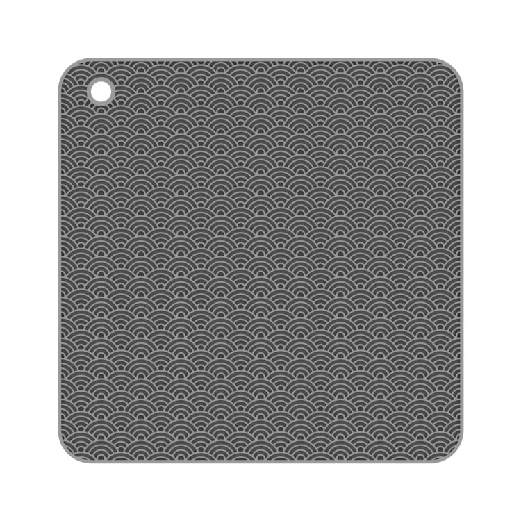 Geometry Kitchen Silicone Pot Holder Heat Insulation Pad Round(Black), Square(Gray), Round(Gray), Square(Black), Round(Black)