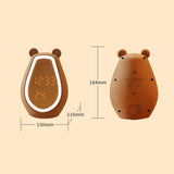 Bear Alarm Clock LED Digital Silent Bedside Lamp Bluetooth Speaker USB Charging Children Cartoon Night Light, Bluetooth Version, Bluetooth+Small Program Version