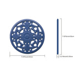 3 in 1 Hollow Flower Silicone Heat Insulation Pad Anti-Scalding Pot Bowl Pad Set, Black, Yellow, Blue, Green, Purple, Gray