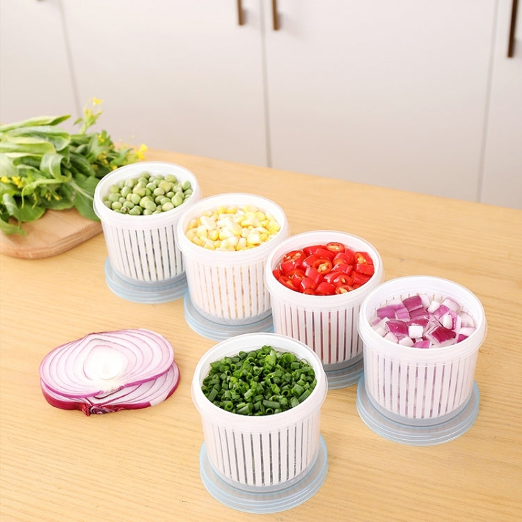 Onion Ginger Garlic Drainage Storage Box Kitchen Vegetable Plastic Storage Box Refrigerator Seal Storage Box, White