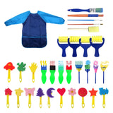 31 In 1 Painting Sponge Seal Early Education Art Graffiti Supplies For Children, 31 in 1/Yellow, 31 in 1/Red, 31 in 1/Blue