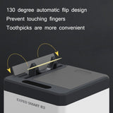 EXPED SMART Intelligent Induction Automatic Toothpick Box Household Restaurant Electric Toothpick Holder, Battery Version, USB Charge Version