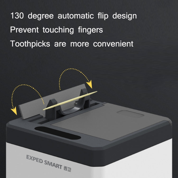 EXPED SMART Intelligent Induction Automatic Toothpick Box Household Restaurant Electric Toothpick Holder, Battery Version, USB Charge Version