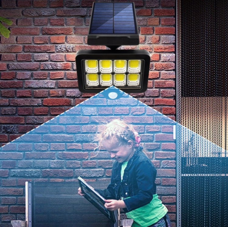 Solar Separated Wall Lamp Outdoor Courtyard Waterproof Human Body Induction Light, 128 COB