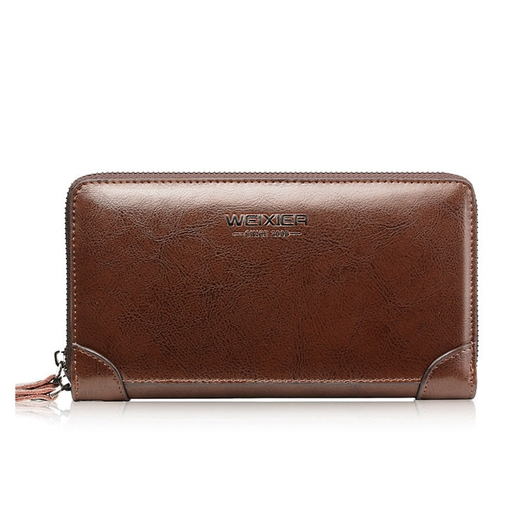 WEIXIER W88 Handbags Men Pu Hand Tested Handbags Multi-Function Wallet, Black, Brown Brown