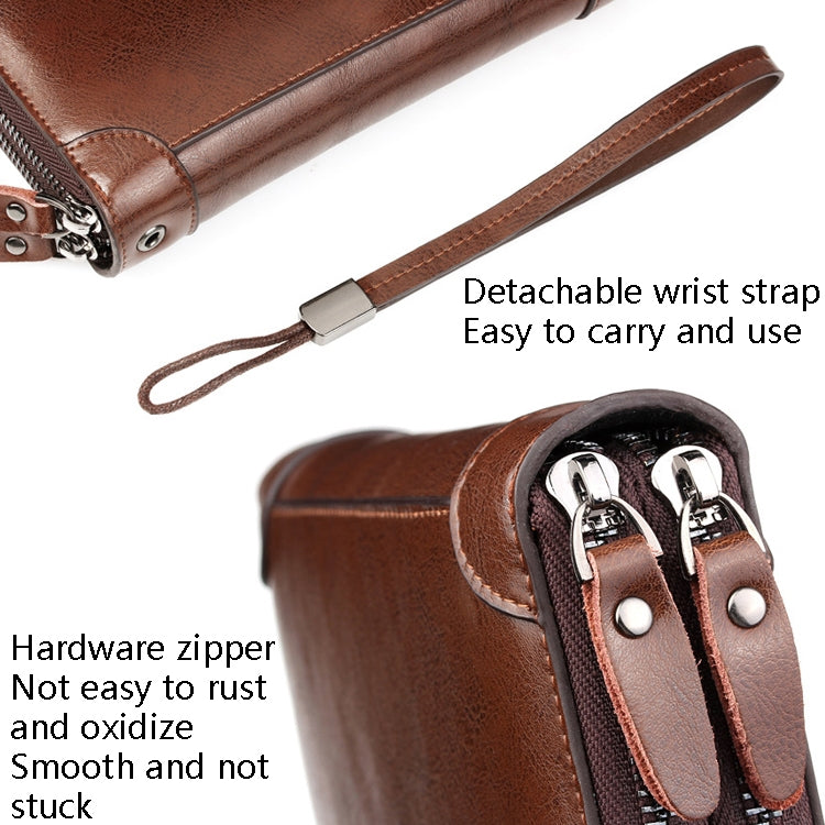 WEIXIER W88 Handbags Men Pu Hand Tested Handbags Multi-Function Wallet, Black, Brown