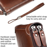 WEIXIER W88 Handbags Men Pu Hand Tested Handbags Multi-Function Wallet, Black, Brown