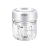 ZM-14 Household Mini Wireless Electric Garlic Masher, White 100ml, Green 100ml, Pink 100ml, High Cup White 250ml, High Cup Green 250ml, High Cup Pink 250ml, White Glass 300ml, Green Glass 300ml, Pink Glass 300ml, White High Cup 250ml + Small Cup 100ml ...