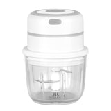 ZM-14 Household Mini Wireless Electric Garlic Masher, White 100ml, Green 100ml, Pink 100ml, High Cup White 250ml, High Cup Green 250ml, High Cup Pink 250ml, White Glass 300ml, Green Glass 300ml, Pink Glass 300ml, White High Cup 250ml + Small Cup 100ml ...