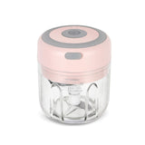 ZM-14 Household Mini Wireless Electric Garlic Masher, White 100ml, Green 100ml, Pink 100ml, High Cup White 250ml, High Cup Green 250ml, High Cup Pink 250ml, White Glass 300ml, Green Glass 300ml, Pink Glass 300ml, White High Cup 250ml + Small Cup 100ml ...