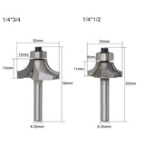 4 PCS/Set Round Corner Woodworking Cutter Trimming Machine Alloy Cutter Head, 4 PCS/Set Alloy Cutter Head