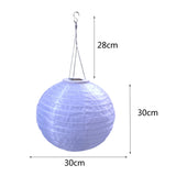 26LM Outdoor Solar White Lantern Hanging Lamp Wedding Festival Celebration Lantern Courtyard Decorative Light