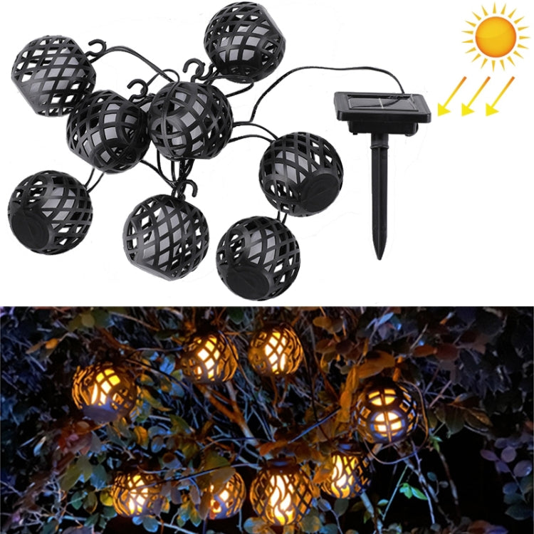 Solar Flame Ball Light String Outdoor Solar Courtyard IP44 Waterproof Light, 6 in 1, 8 in 1