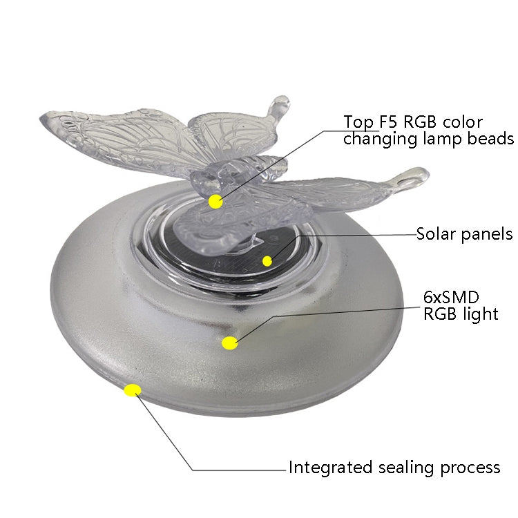Solar Pool Floating Light Outdoor Villa Swimming Pool RGB Light Garden Grass Light, Butterfly, Dragonfly