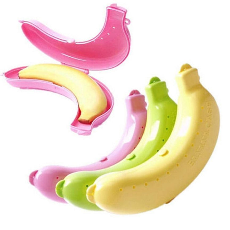 2 PCS Cute 3 Colors Fruit Banana Protector Box Lunch Container Storage Box for Kids