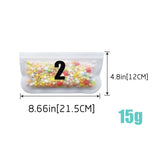 Translucent Frosted PEVA Food Preservation Bag Refrigerator Food Storage Bag Self-Sealing Food Bag, 5 PCS / Set(NO.1x5), 5 PCS / Set(NO.2x5), 6 PCS / Set(NO.1x4+NO.2x2), 10 PCS / Set(NO.1x6+NO.2x4), 12 PCS / Set(NO.1x7+NO.2x5)