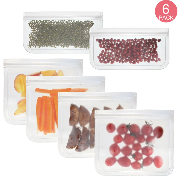 Translucent Frosted PEVA Food Preservation Bag Refrigerator Food Storage Bag Self-Sealing Food Bag, 5 PCS / Set(NO.1x5), 5 PCS / Set(NO.2x5), 6 PCS / Set(NO.1x4+NO.2x2), 10 PCS / Set(NO.1x6+NO.2x4), 12 PCS / Set(NO.1x7+NO.2x5) 6 PCS Set(NO.1x4+NO.2x2)
