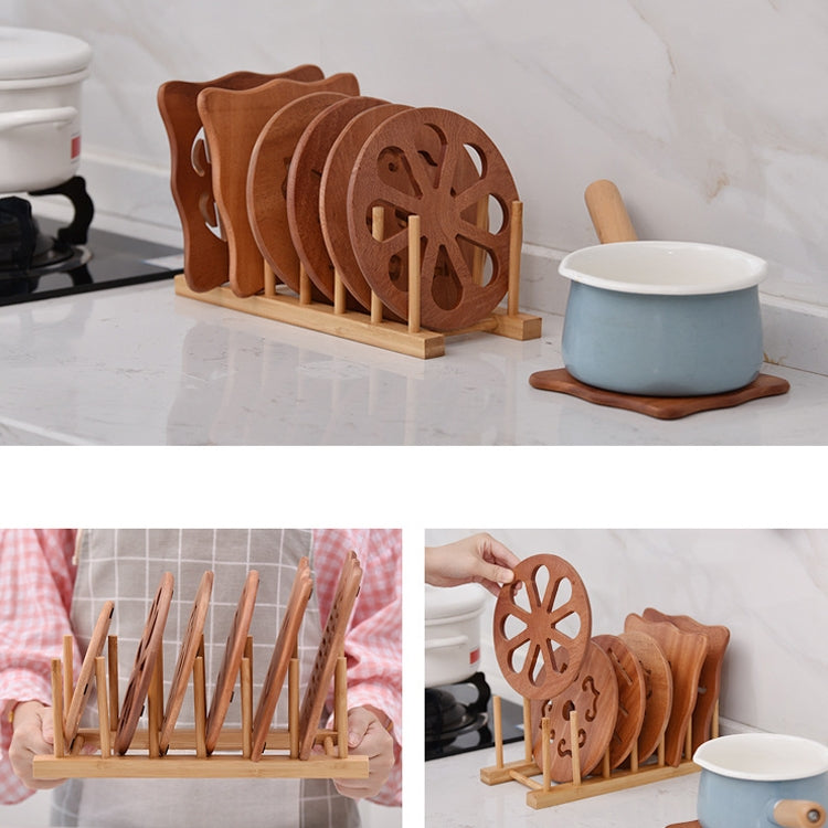 Multi-Purpose Bowl Disc Rack Kitchen Drain Rack Bamboo Tableware Storage Rack, Layer (specification): 2 Grid, 2 Grid, 4 Grid, 7 Grid, 8 Grid