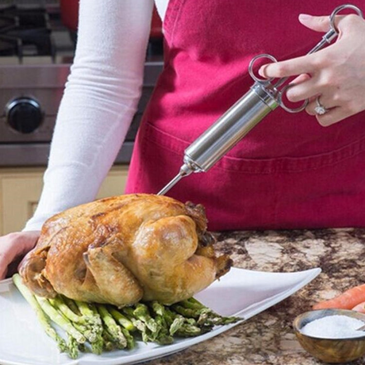 Stainless Steel Spice Syringe Barbecue Tool Turkey Needle Set, 14 in 1 (Green), 14 in 1 (Black), 14 in 1 (Blue), 14 in 1 (Orange), 14 in 1 (Gem Green), 14 in 1 (White Orange)