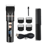 TURBO Men Electric Hair Trimmer LCD Digital Display Hair Clipper
