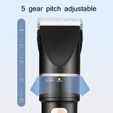 TURBO Men Electric Hair Trimmer LCD Digital Display Hair Clipper