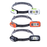 Smart Sensor Outdoor USB Headlight LED Portable Strong Light Night Running Headlight, Black 3W 100LM, White 3W 100LM, Orange 3W 100LM, White 5W 140LM, Orange 5W 140LM