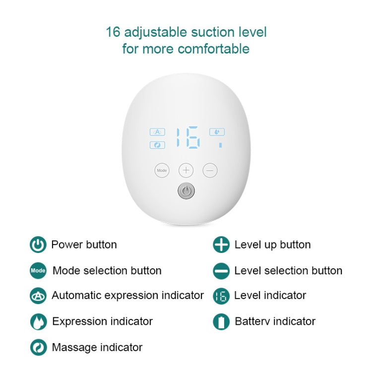 Wearable Automatic Breast Pump Massage Hands-free Invisible Wireless Large Suction Breast Pump, S4DW - English, S9 - English - Gray, S9 - English - Pink, S9 - English - Green, S10 - English - Gray, S10 - English - White Blue, S12 - English - Medical Bl...