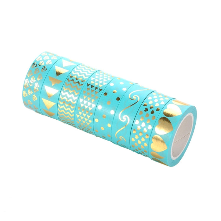 8 Rolls / Set Simple Basic Material Stamping Paper Tape Hand Ledger Decoration Sticker, 8 Rolls / Set