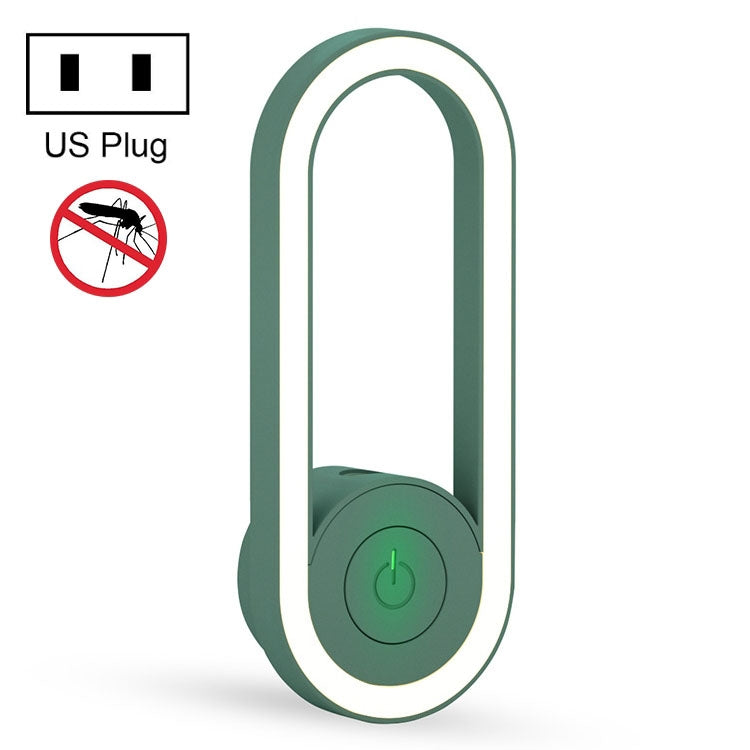 TS-06-13 Ultrasonic Mosquito Repellent Electronic Night Light Mosquito Repellent US Plug, Black, White, Green Green