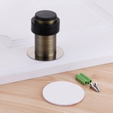 Rubber Anti-Collision Door Gear Punching Stainless Steel Round Door Resistant Home Floor-Shaped Cylindrical Door Touch, 46mm Punch, 60mm Punch, 80mm Punch, 46mm Punch-free, 60mm Punch-free, 80mm Punch-free, Brushed Steel 46mm With Plastic Head+Punch-fr...