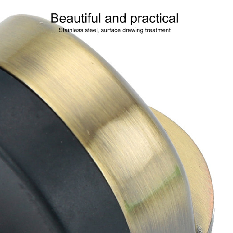 Stainless Steel Punch-Free Door Pad Bedroom Bathroom Invisible Anti-Collision Rubber Door Stopper, Black, Green Bronze, Red Bronze, Brushed Steel, Yellow Bronze, Porcelain White, Bright Gold