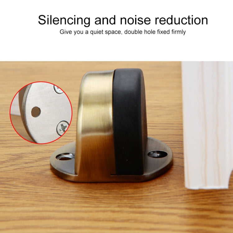 Stainless Steel Punch-Free Door Pad Bedroom Bathroom Invisible Anti-Collision Rubber Door Stopper, Black, Green Bronze, Red Bronze, Brushed Steel, Yellow Bronze, Porcelain White, Bright Gold