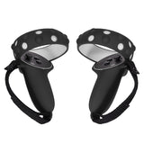 2 Sets GS092 Handle Controller Silicone Protective Cover Anti-Fall And Anti-Lost All-Inclusive Cover For Oculus Quest 2, GS092 Blue, GS092 Black