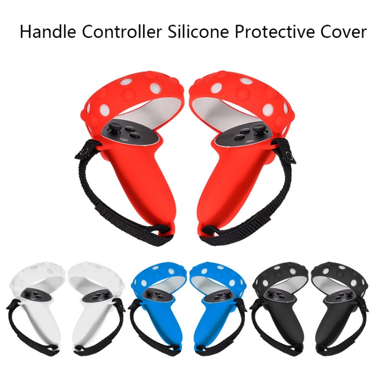 2 Sets GS092 Handle Controller Silicone Protective Cover Anti-Fall And Anti-Lost All-Inclusive Cover For Oculus Quest 2, GS092 Blue, GS092 Black