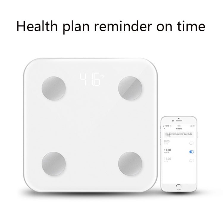 8066 Smart Body Fat Electronic Scale Home Bluetooth Weight Scale, Battery Style(White), Charging Style(White)