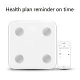 8066 Smart Body Fat Electronic Scale Home Bluetooth Weight Scale, Battery Style(White), Charging Style(White)