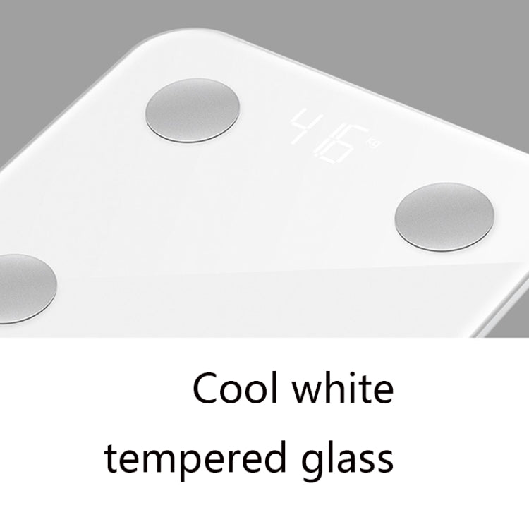 8066 Smart Body Fat Electronic Scale Home Bluetooth Weight Scale, Battery Style(White), Charging Style(White)